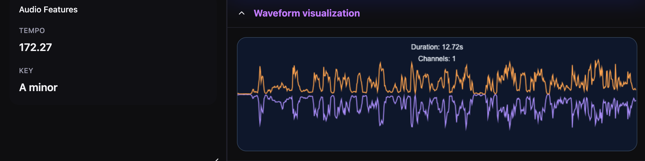Audio Analysis Interface